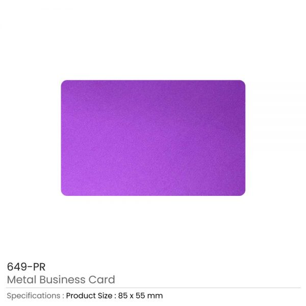 Metal Business Cards Purple