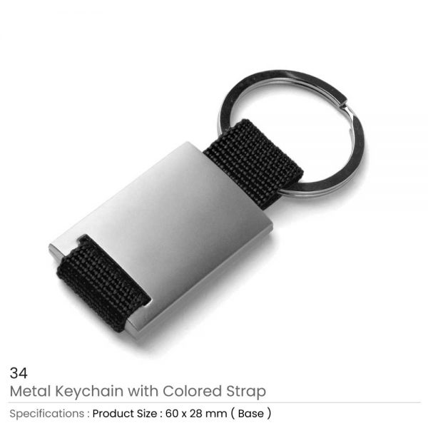 Metal Keychain Black