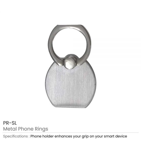 Metal Phone Rings Silver