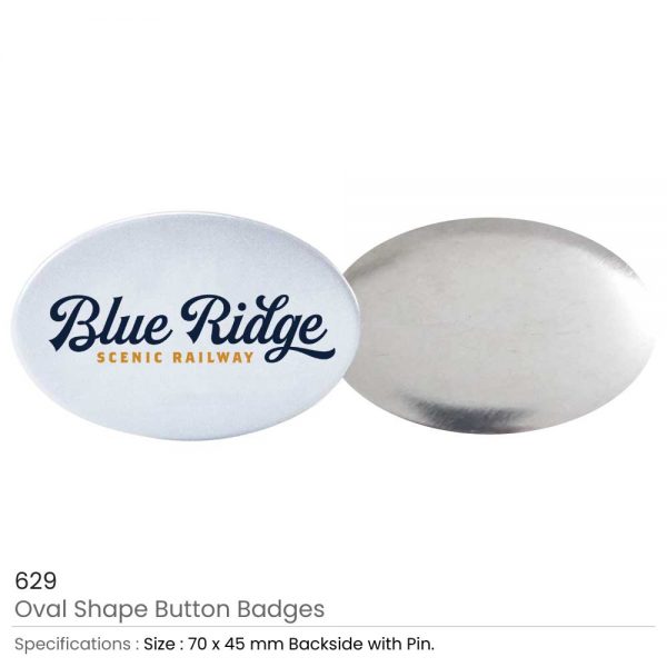 Oval Button Badges