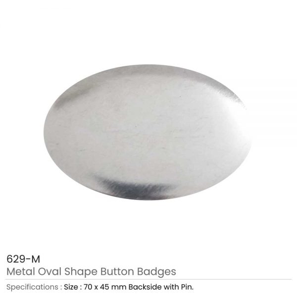 Oval Button Badges Metal