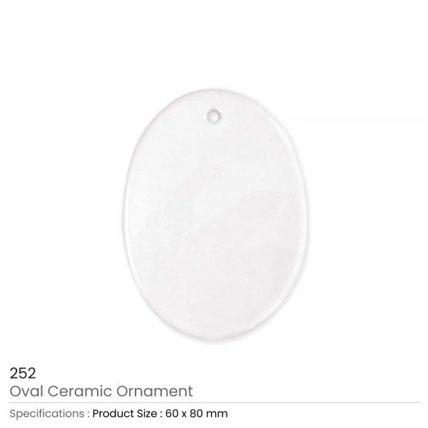 Oval Shape Ceramic Ornaments