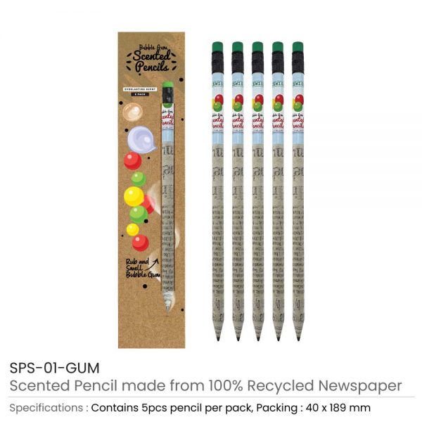 Gum Scented Pencils Set
