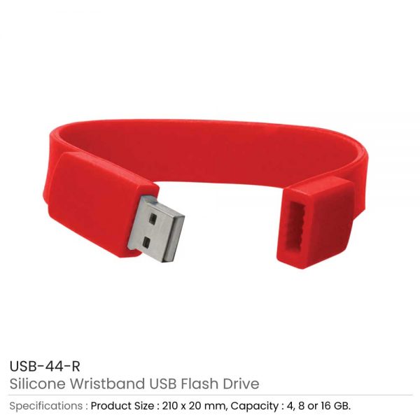 Wristband USB Flash Drive Red