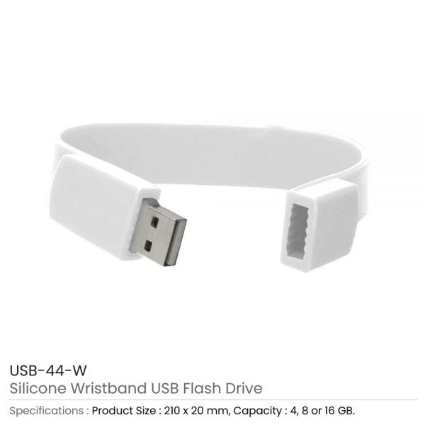 Wristband USB Flash Drive White