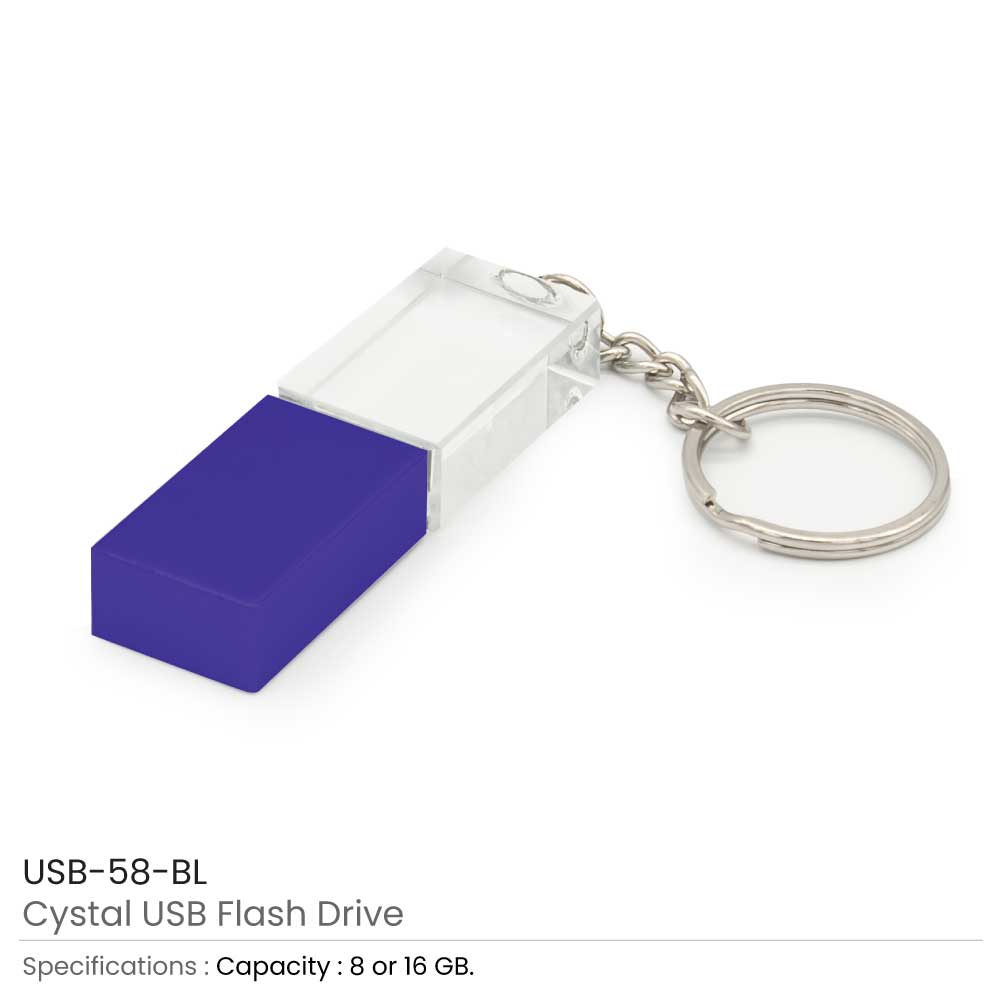 Crystal USB Blue Color