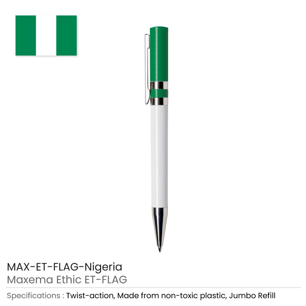 NIGERIA Flag Pens