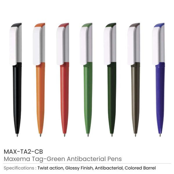 Tag Green Anti-Bacterial Pens Tag GreenAnti-Bacterial Pens All Colors