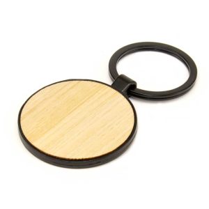 Round Keychain with Bamboo Blank