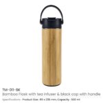 Bamboo-Flask-with-Tea-Infuser-TM-011-BK