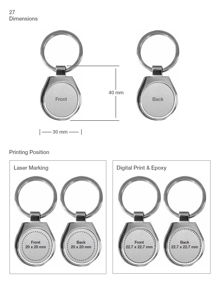 Key Holder Printing Details