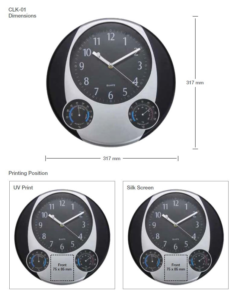Wall Clock Printing Details